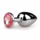 Easytoys Métal No.1 - Plug anal argent avec pierre rose (2,7 cm)