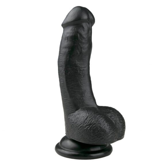 Easytoys - Dildo ventouse avec testicules (15cm) - noir