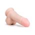 Easytoys - zuignap dildo met ballen (17,5 cm) - natuur