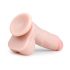 Easytoys - zuignap dildo met ballen (17,5 cm) - natuur