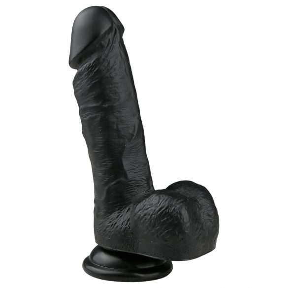 Easytoys - dildo s varlaty a přísavkou (17,5cm) - černé