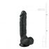 Easytoys - gode à ventouse avec testicules (22,5 cm) - noir