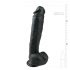 Easytoys - velké dildo s varlaty a přísavkou (26,5cm) - černé