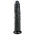 Easytoys - extra velký dildo s přísavkou (28,5 cm) - černý