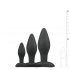 Le kit de godemiché anal Easytoys Rocket - noir (3 pièces)