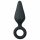 Easytoys Pointy Plug - anální dildo s úchytovým kroužkem - střední (černá)