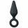 Easytoys Pointy Plug - anální dildo s úchytovým kroužkem - střední (černá)