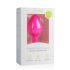 Easytoys Diamond - kovové anální dildo s bílým kamínkem (střední) - růžové