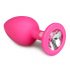 Easytoys Diamant Petit - plug anal (rose-blanc)