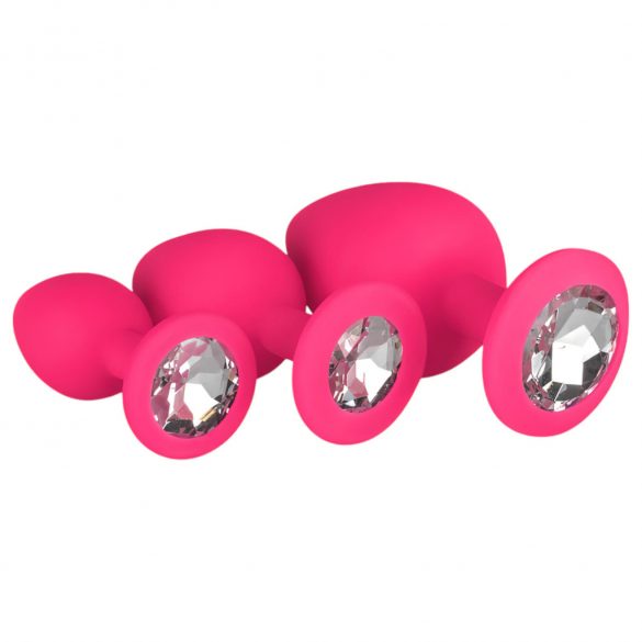 Easytoys Diamond - set de plugs anaux (rose)