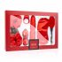 LoveBoxxx J'aime le Rouge - Coffret vibrateur et attaches (6 pièces) - Rouge