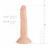 Real Fantasy Blane - realistické dildo s přísavkou (20cm) - tělová barva