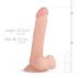 Real Fantasy Felix - realistické dildo s varlaty a přísavkou (22cm) - tělová barva