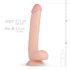 Real Fantasy Elvin - velké realistické dildo s přísavkou a varlaty (28cm) - tělová barva