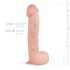 Real Fantasy Lexon - realistische dildo met ballen - 33cm (natuurlijk)