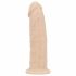 Real Fantasy Harris - připínací, realistické dildo (15,4 cm) - přírodní