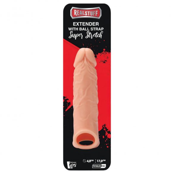 RealStuff Extender 6,5 - návlek na penis - tělová barva (17cm)