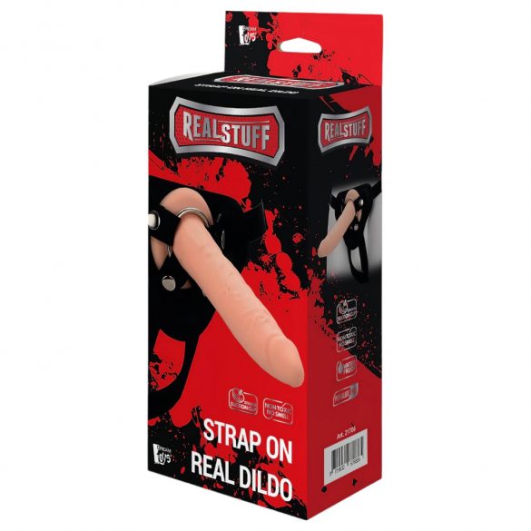 RealStuff Strap-On - úzké připínací dildo (přírodní)