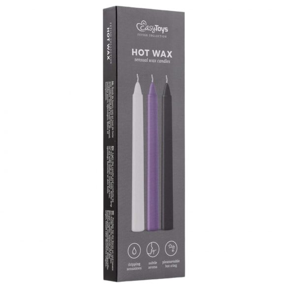 Easytoys Fetish Collection Sensual Hot Wax Candles - sada tělových BDSM svíček (3ks)