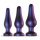 Hueman Comets - siliconen anale dildo set (3-delig) - paars