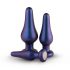 Hueman Comets - siliconen anale dildo set (3-delig) - paars