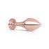 Rosy Gold Butt Plug - anální dildo s černým kamínkem (rosegold)