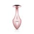 Rosy Gold Butt Plug - anální dildo s černým kamínkem (rosegold)