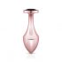 Rosy Gold Butt Plug - anální dildo s černým kamínkem (rosegold)