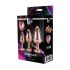 Gleaming Love - hartvormige anale plug set - rosegoud (3-delig)