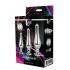 Stralende Liefde - anaal dildo set - zilver (3-delig)