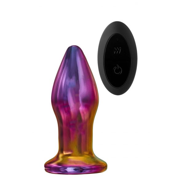 Glamour Verre - vibrateur anal en verre avec radio (coloré)