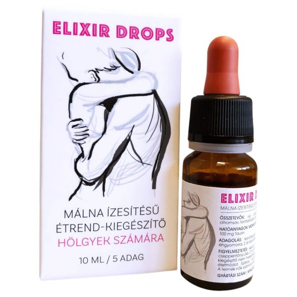 Elixír - výživový doplněk na rostlinné bázi, pro ženy (10 ml) - malina