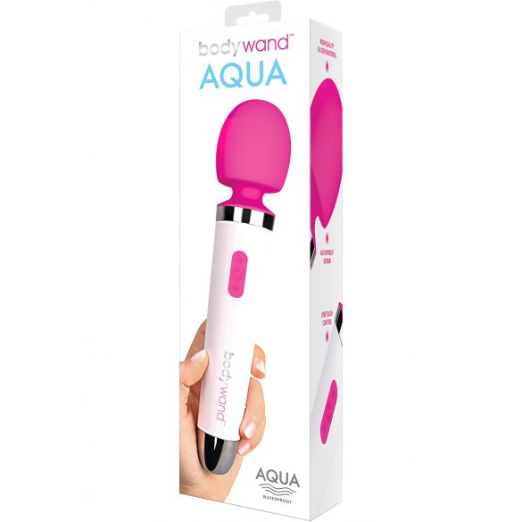 Bodywand Aqua Wand - vodotěsný masážní vibrátor (bílý-růžový)