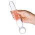 GLAS - double dildo en verre transparent