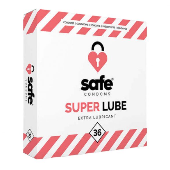 SAFE Super Lube - préservatifs extra lubrifiés (36 unités)