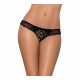 Obsessive Miamor - culotte en dentelle ouverte avec strass (noir)