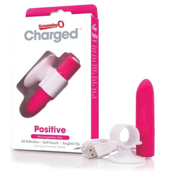 Screaming O Positive - oplaadbare krachtige staafvibrator (roze)