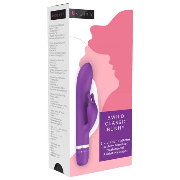 B SWISH Bwild Classic Bunny - vibromasseur avec stimulateur de clitoris (violet)