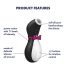 Satisfyer Penguin - stimulateur clitoridien rechargeable et étanche (noir et blanc)