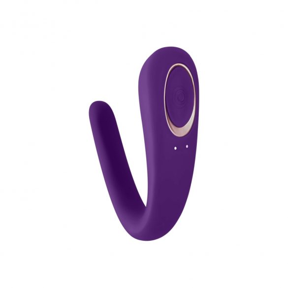 Satisfyer Double Classic - vodotěsný párový vibrátor (fialový)