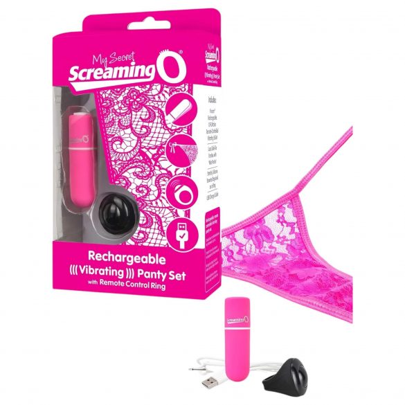 MySecret Screaming Panty - nabíjecí vibrační tanga (růžové) S-L