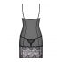 Obsessive Alluria - nuisette en dentelle avec string (noir) - L/XL