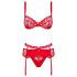 Obsessive Heartina - ensemble de lingerie (rouge) - L/XL