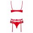 Obsessive Heartina - ensemble de lingerie (rouge) - L/XL