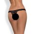 Obsessive Miamor - culotte en dentelle ouverte avec strass (noir) - L/XL