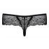 Obsessive Miamor - String en dentelle avec pierres (noir)