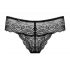 Obsessive Miamor - String en dentelle avec pierres (noir)