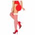 Obsessive Kissmass - Striped Thigh Highs (Red-White) 