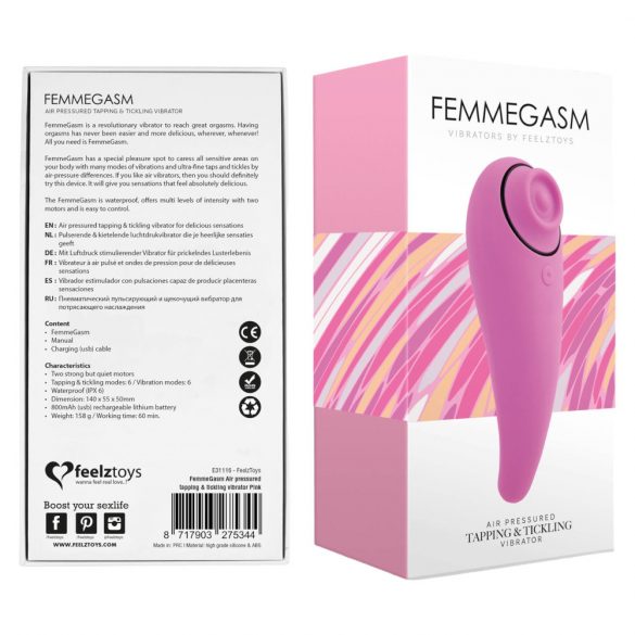 FEELZTOYS Femmegasm - oplaadbare 2in1 clitorisstimulator (roze)