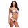 Baci - Ensemble de lingerie fleurie en dentelle avec bas ouvert - M/L